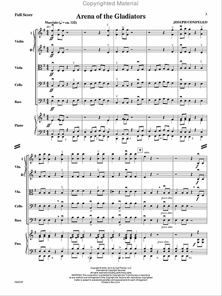 Arena of the Gladiators Arena of the Gladiators String Orchestra scores gallery preview page 2