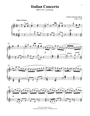 Italian Concerto In F Major, BWV 971
