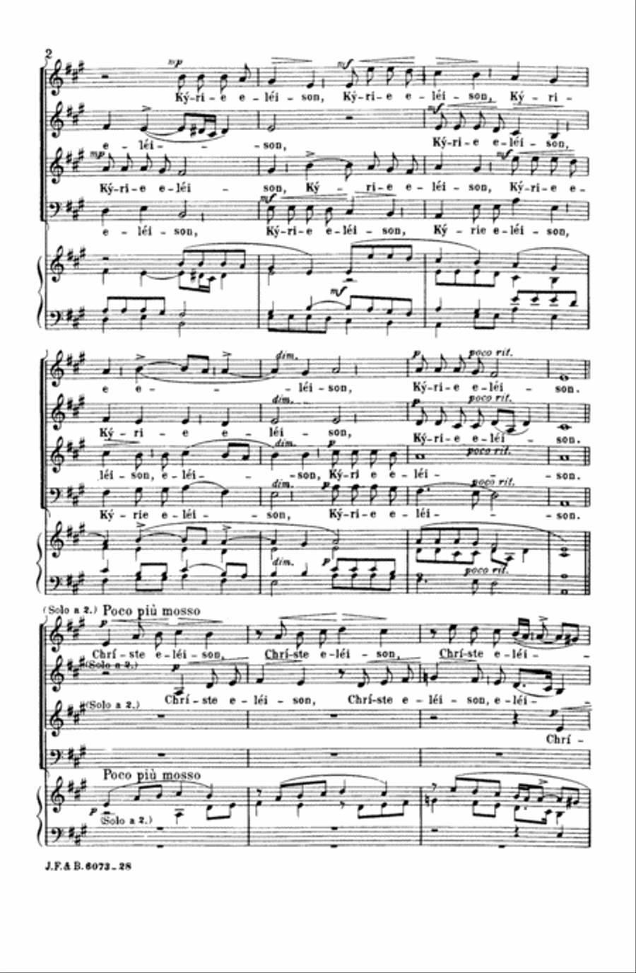 Missa Secunda 4-Part scores gallery preview page 6