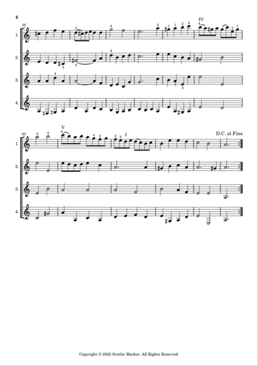Aria (from Watermusic) Classical Guitar scores gallery preview page 4