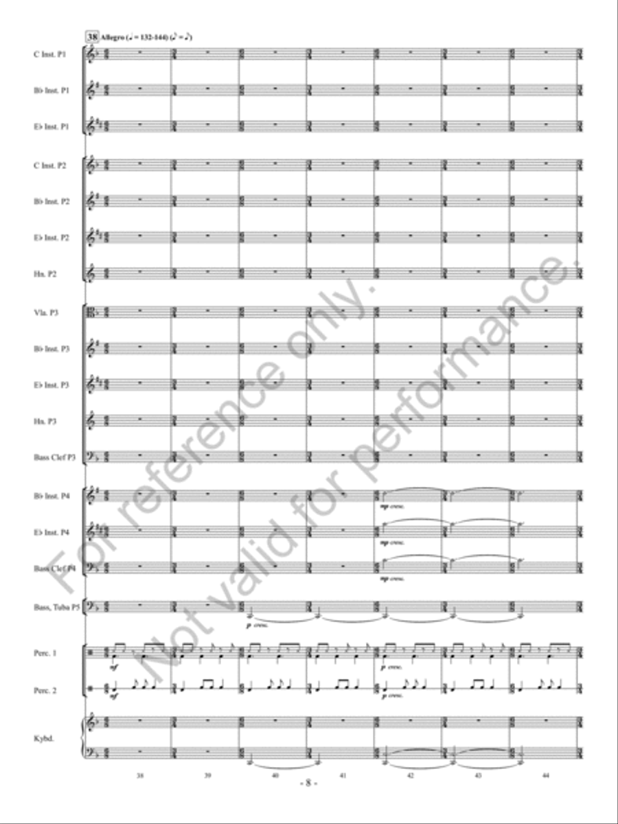 Variations On An African Hymnsong Concert Band scores gallery preview page 9