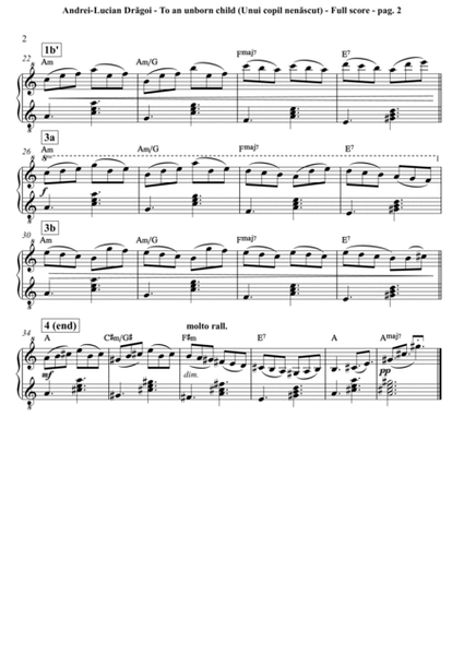 To a yet unborn child ("Unui copil încă nenăscut") - miniature for G-clef piano/harp (GCP/GCH) (f image number null