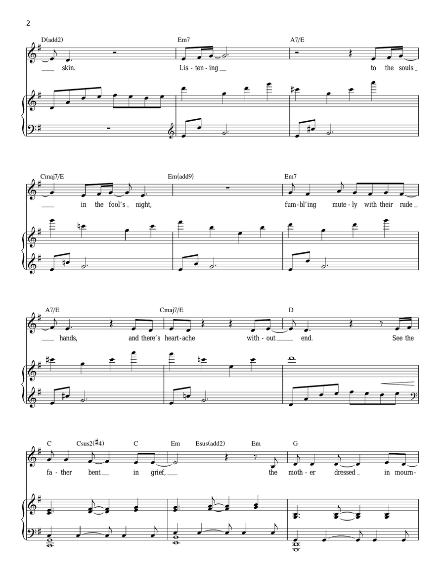 Whispering Piano, Vocal scores gallery preview page 2