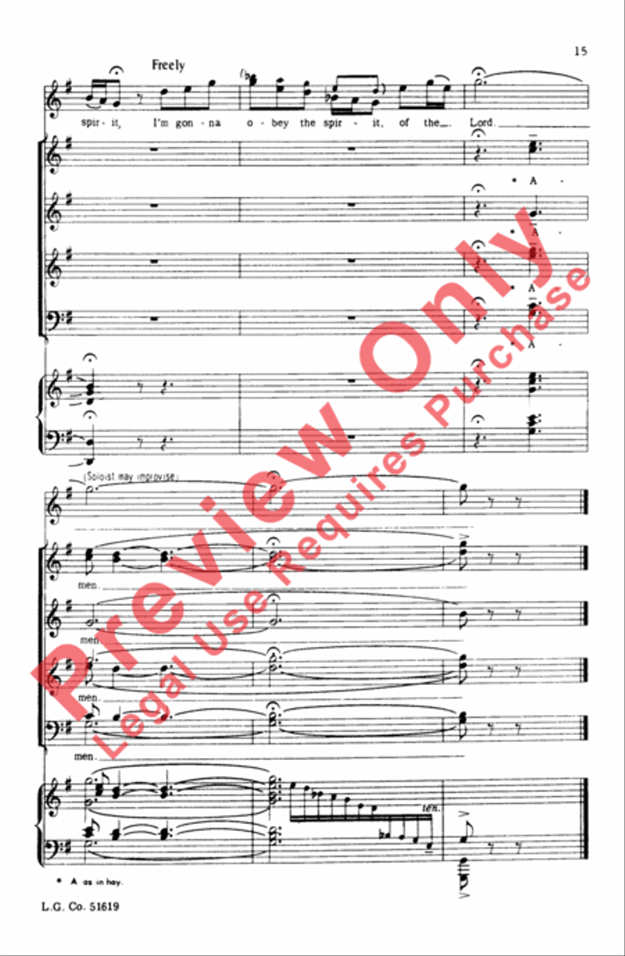 Obey the Spirit of the Lord 4-Part scores gallery preview page 15