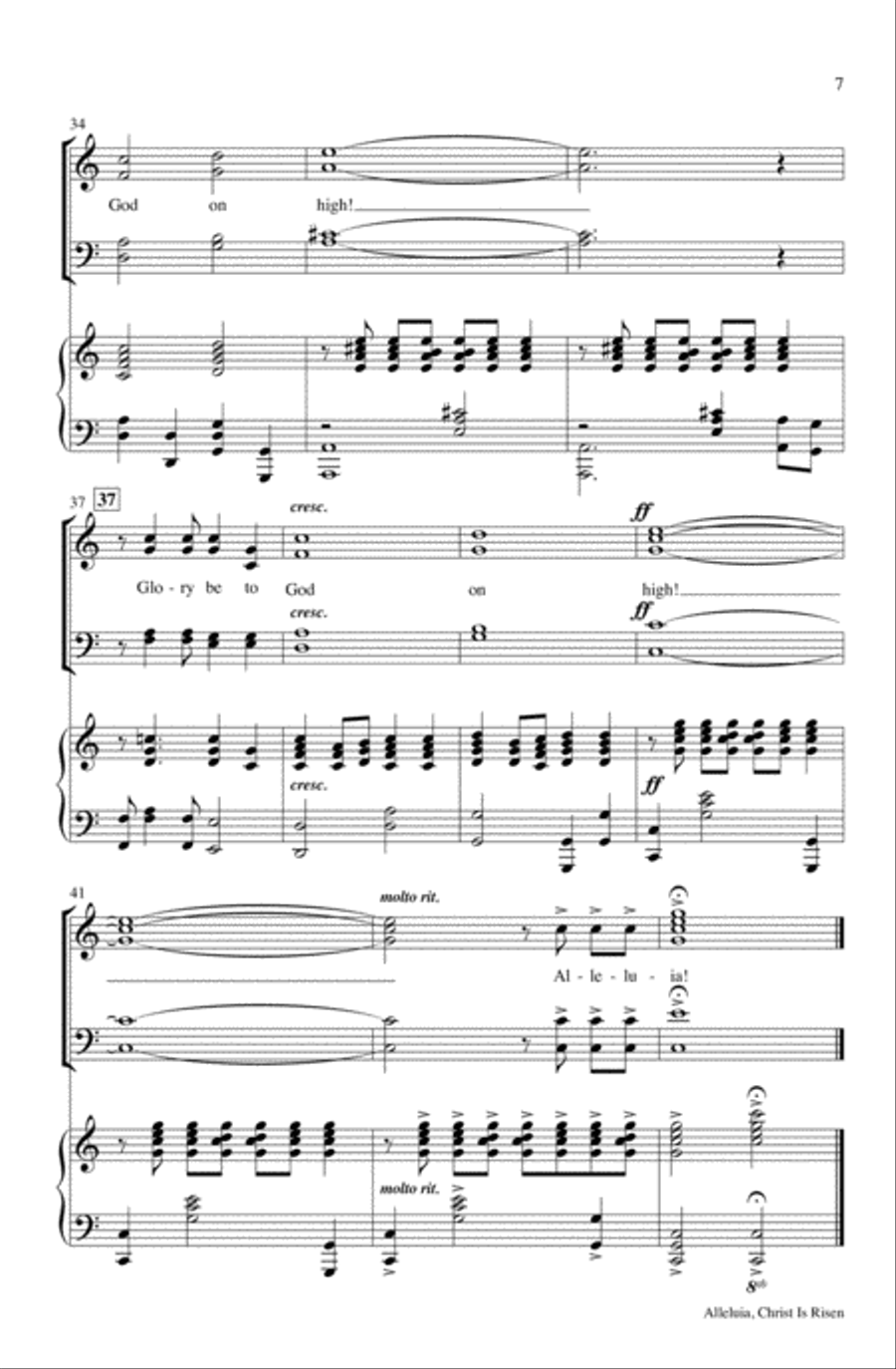 Alleluia, Christ Is Risen (An Easter Introit) 4-Part scores gallery preview page 8