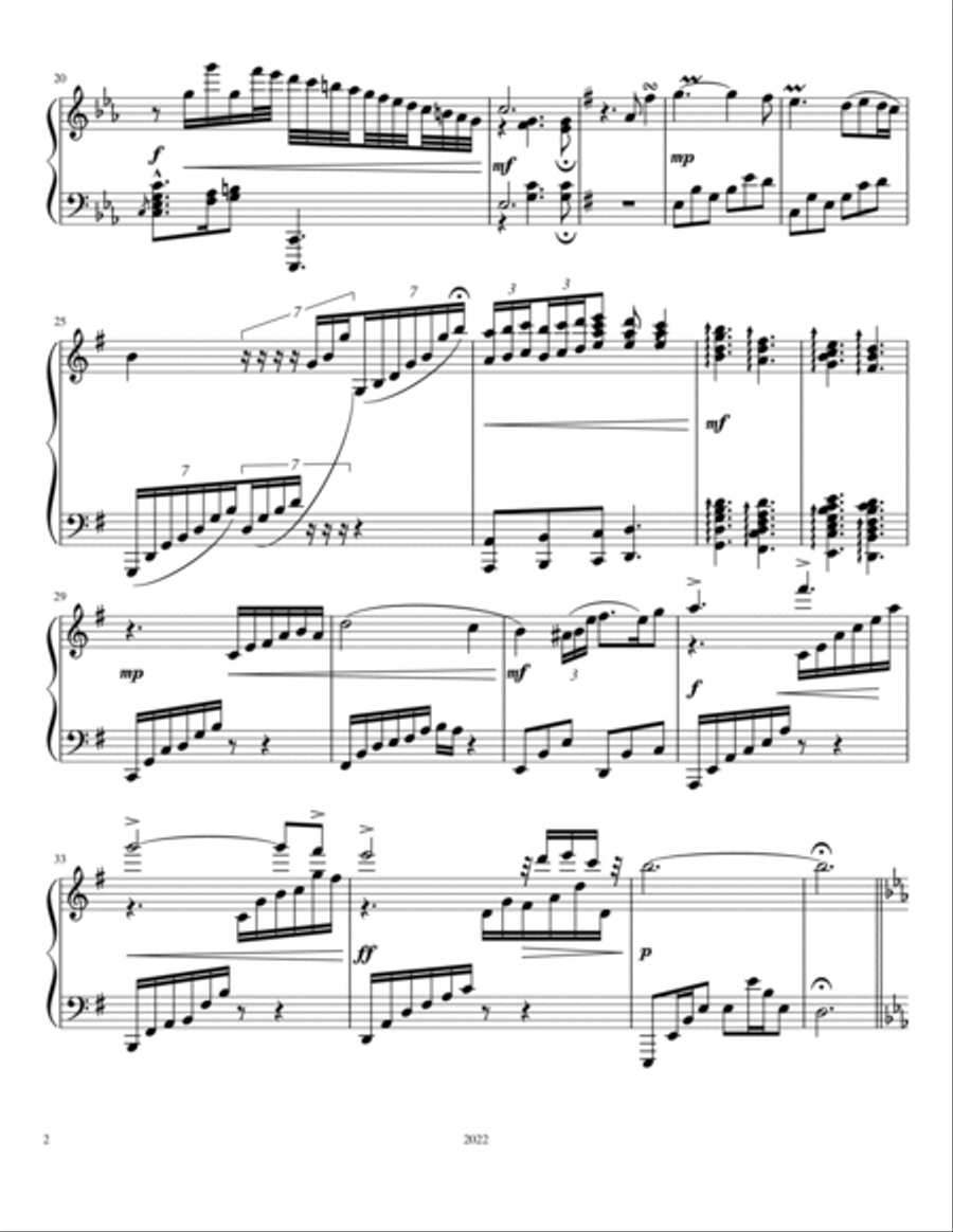 Meager Meager Piano Solo scores gallery preview page 2