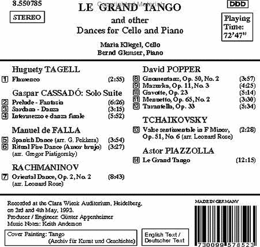 Le Grand Tango (Cello & Piano) image number null