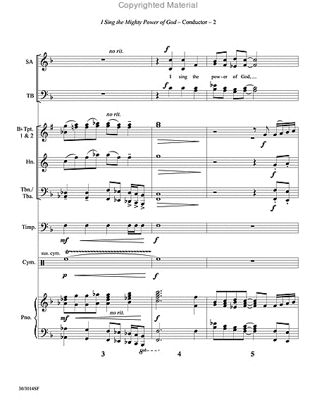 I Sing the Mighty Power of God - Brass and Percussion Score and Parts