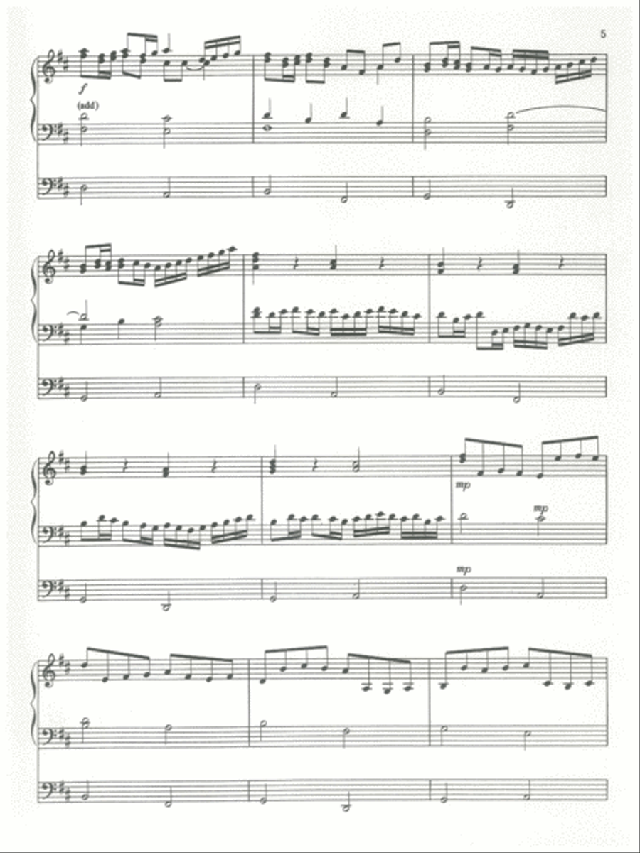 Canon in D Organ Solo scores gallery preview page 5