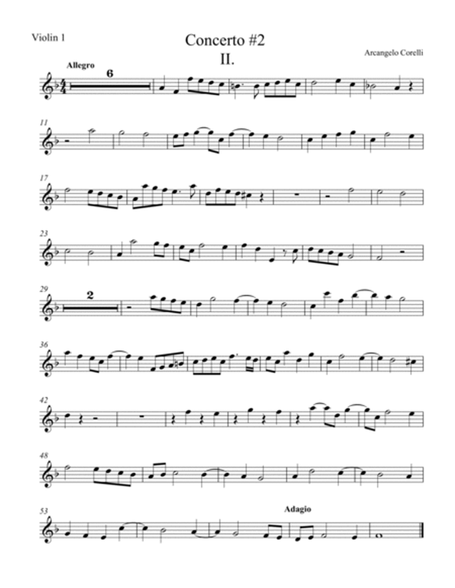 Concerto Grosso Op. 6 #2 Movement II