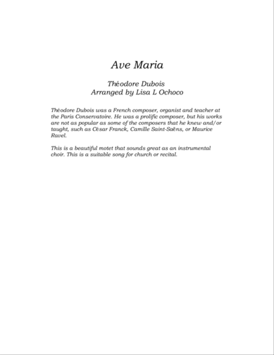 Ave Maria for Double Reed Choir Woodwind Ensemble scores gallery preview page 4
