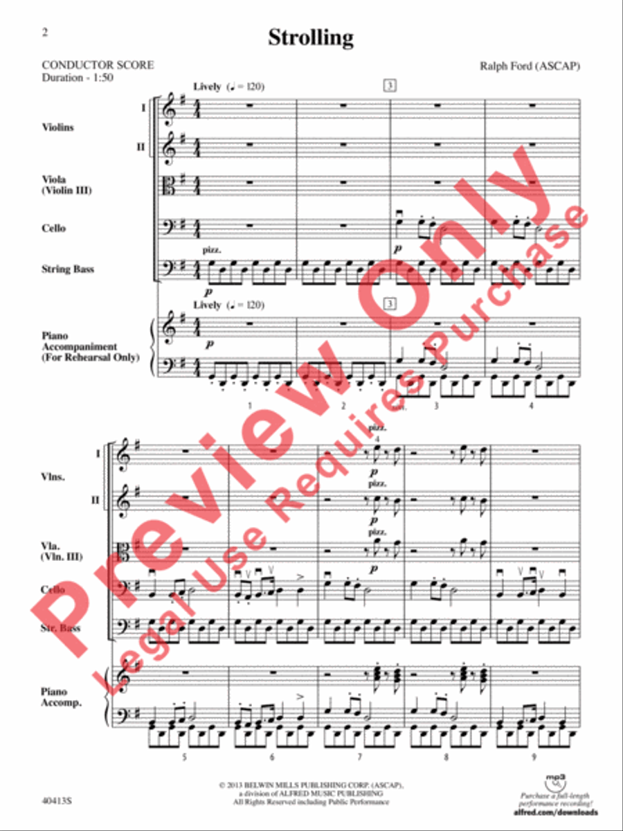 Strolling String Orchestra scores gallery preview page 3
