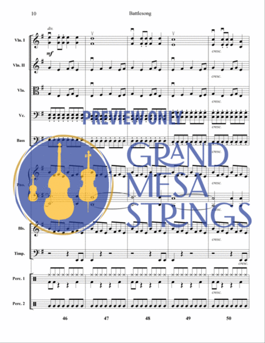 Battlesong String Orchestra scores gallery preview page 11