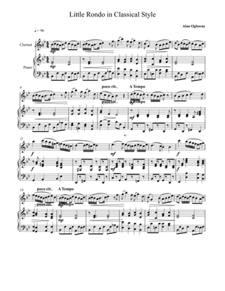 Little Rondo for Clarinet and piano