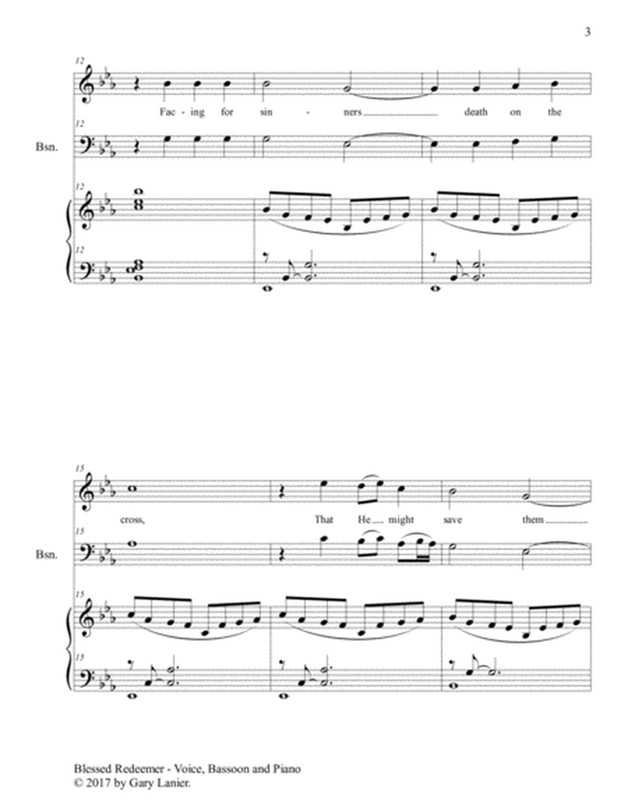 BLESSED REDEEMER(Voice, Bassoon & Piano with Score/Parts) image number null