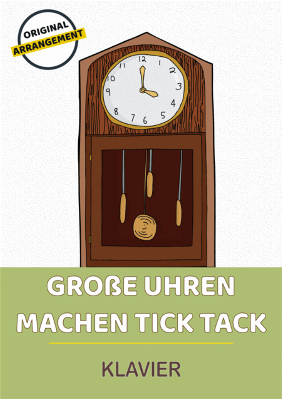 Grosse Uhren machen tick tack Piano scores gallery preview page 1