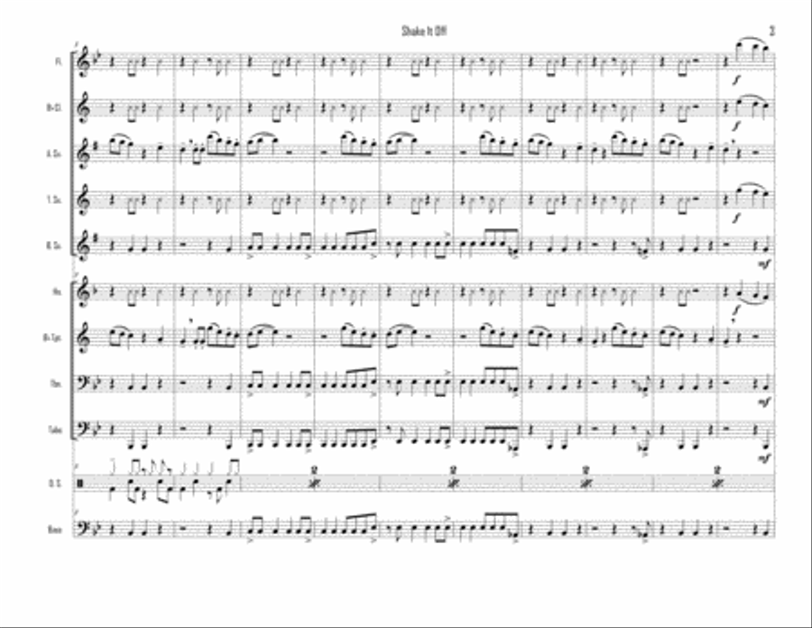 Shake It Off Small Ensemble scores gallery preview page 3