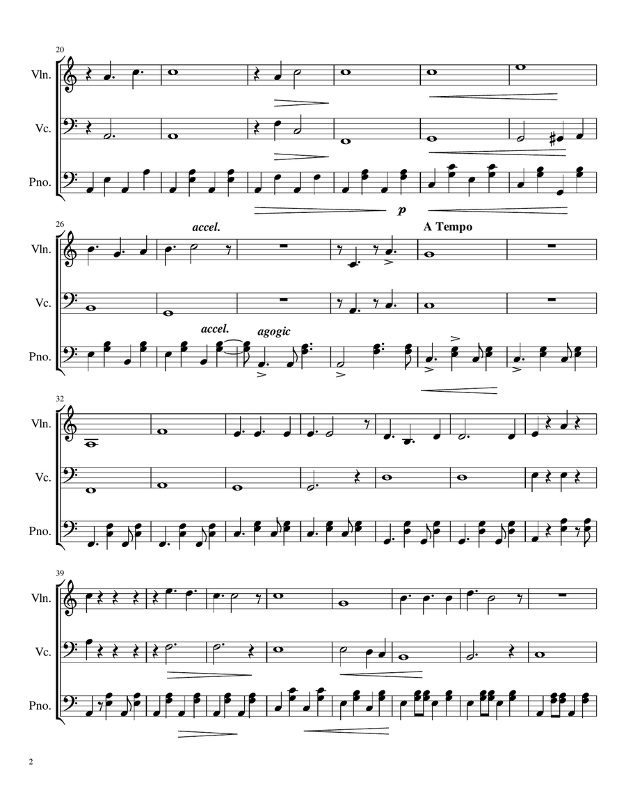 Over The Rainbow (from The Wizard Of Oz) Piano Trio scores gallery preview page 3