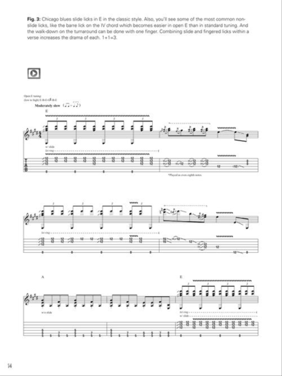 Chicago Blues Slide Guitar Electric Guitar scores gallery preview page 14