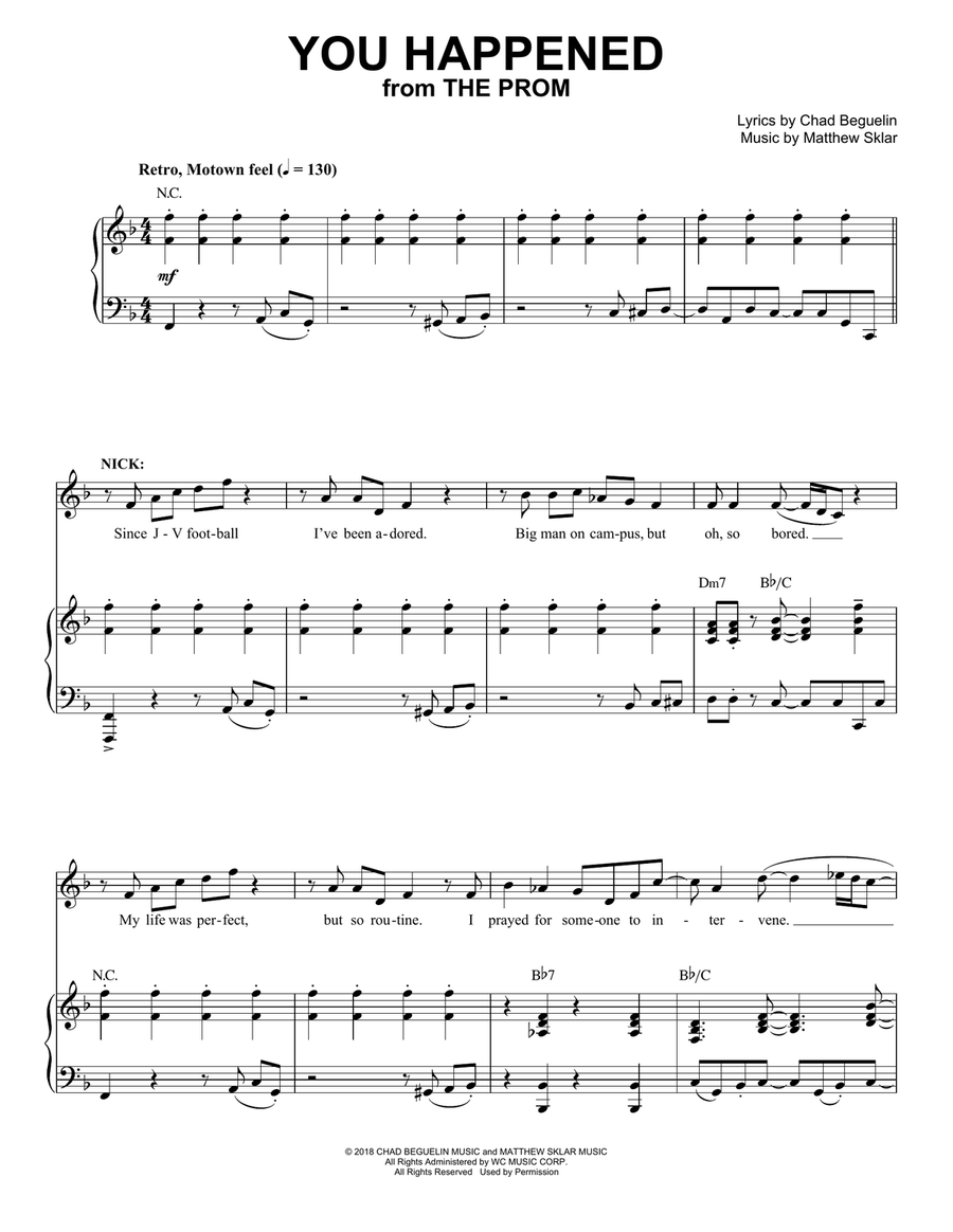 You Happened (from The Prom: A New Musical) Voice scores gallery preview page 1