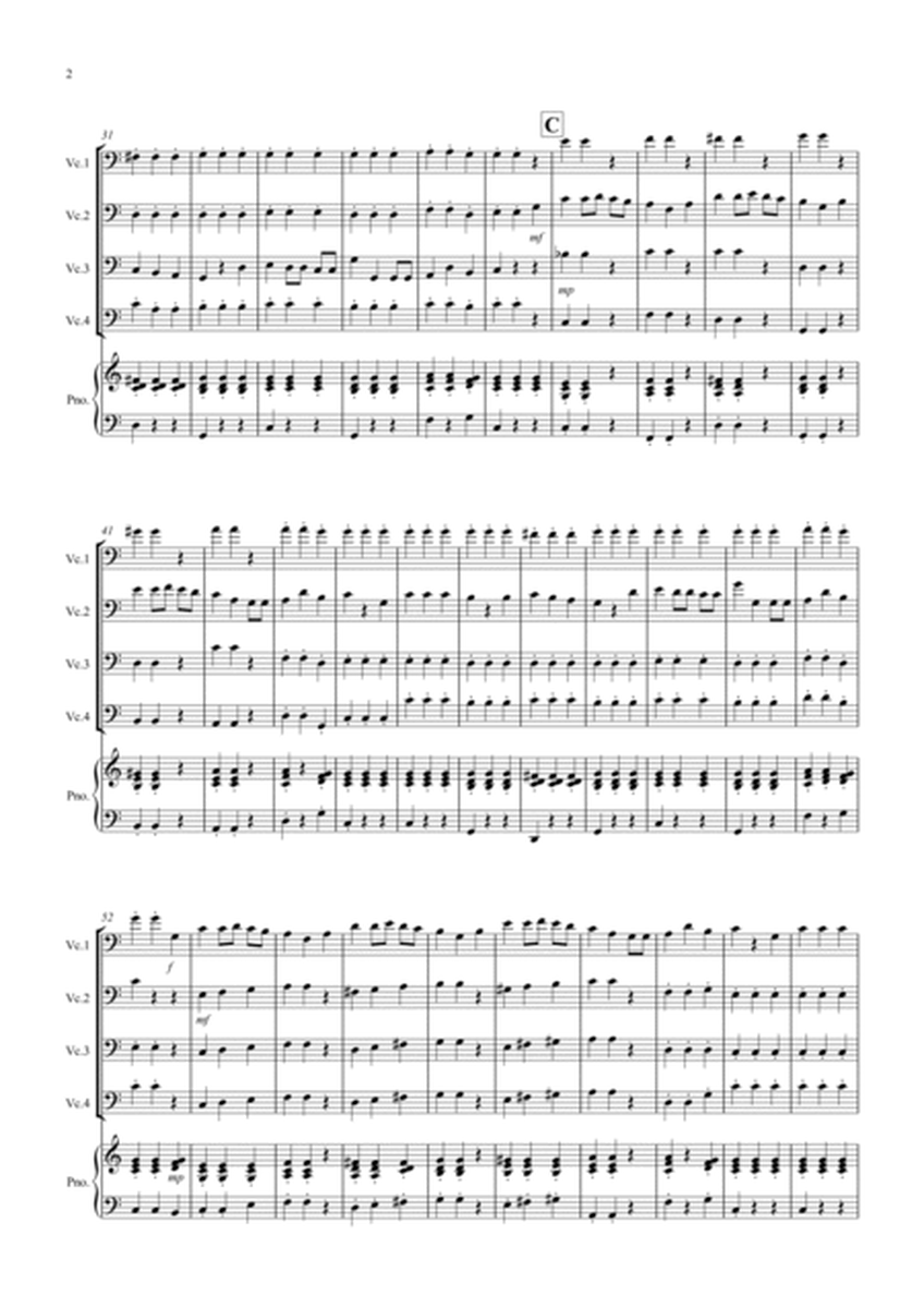 3 Easy Christmas Pieces for Cello Quartet image number null