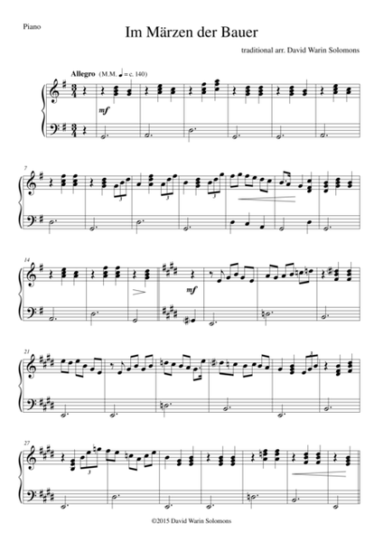 Im Märzen der Bauer (In springtime the farmer) for flute, viola and piano image number null