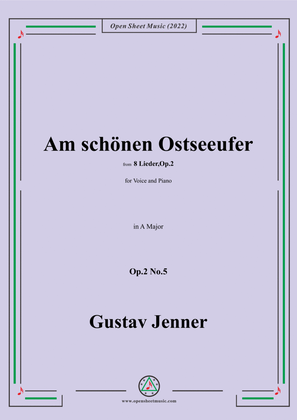 Book cover for Jenner-Am schönen Ostseeufer,in A Major,Op.2 No.5