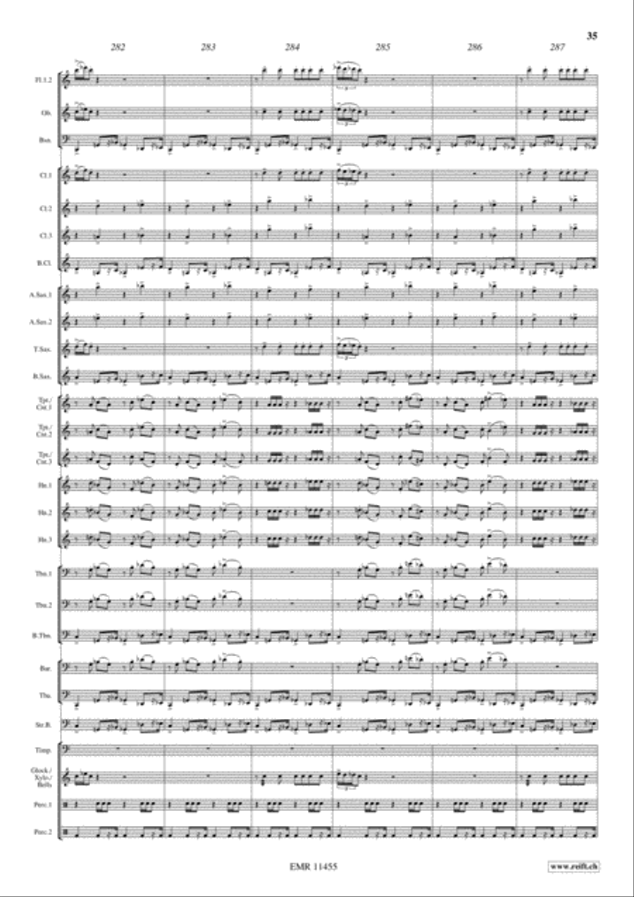 Ben Hur Suite Concert Band scores gallery preview page 36