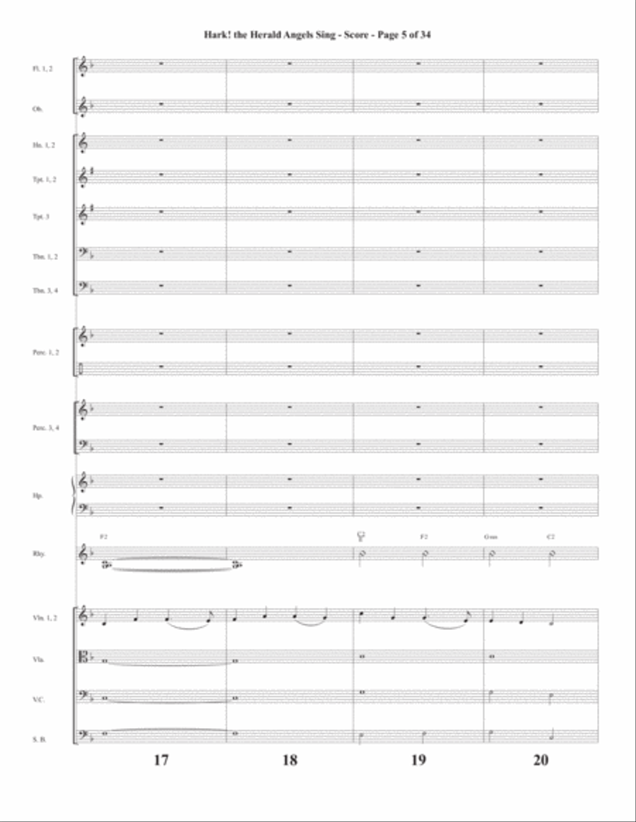 Hark! the Herald Angels Sing with Joy to the World Full Orchestra scores gallery preview page 6