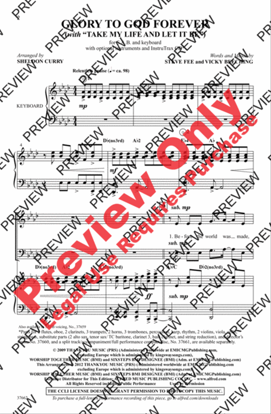 Glory to God Forever 3-Part scores gallery preview page 2