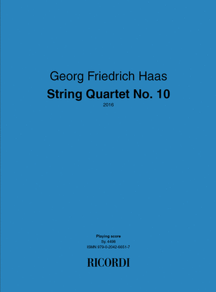 Book cover for String Quartet No. 10