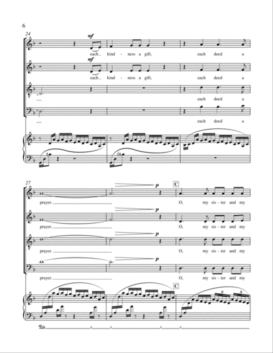 The Tree of Peace 4-Part scores gallery preview page 5