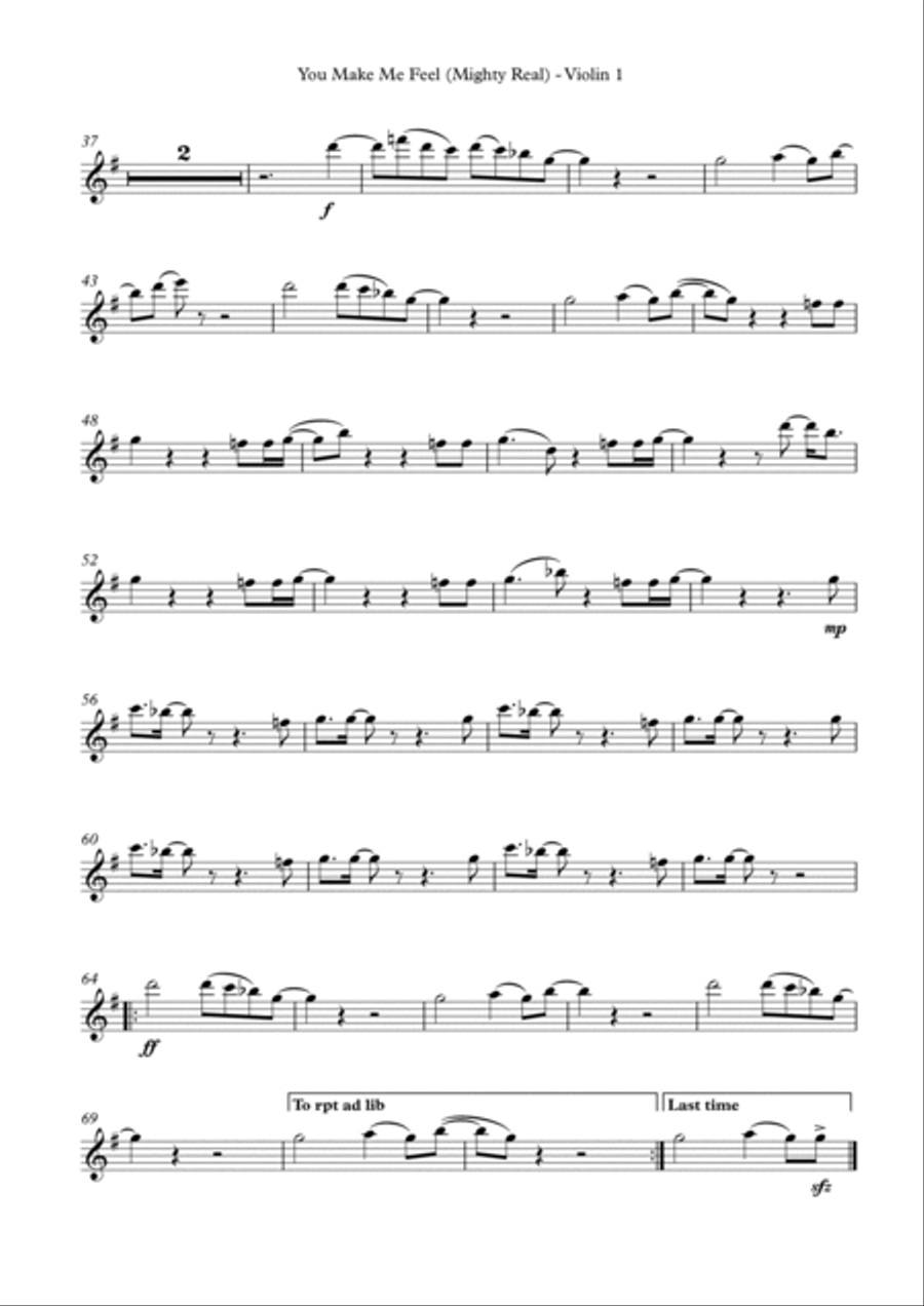 You Make Me Feel (mighty Real) String Quartet scores gallery preview page 2