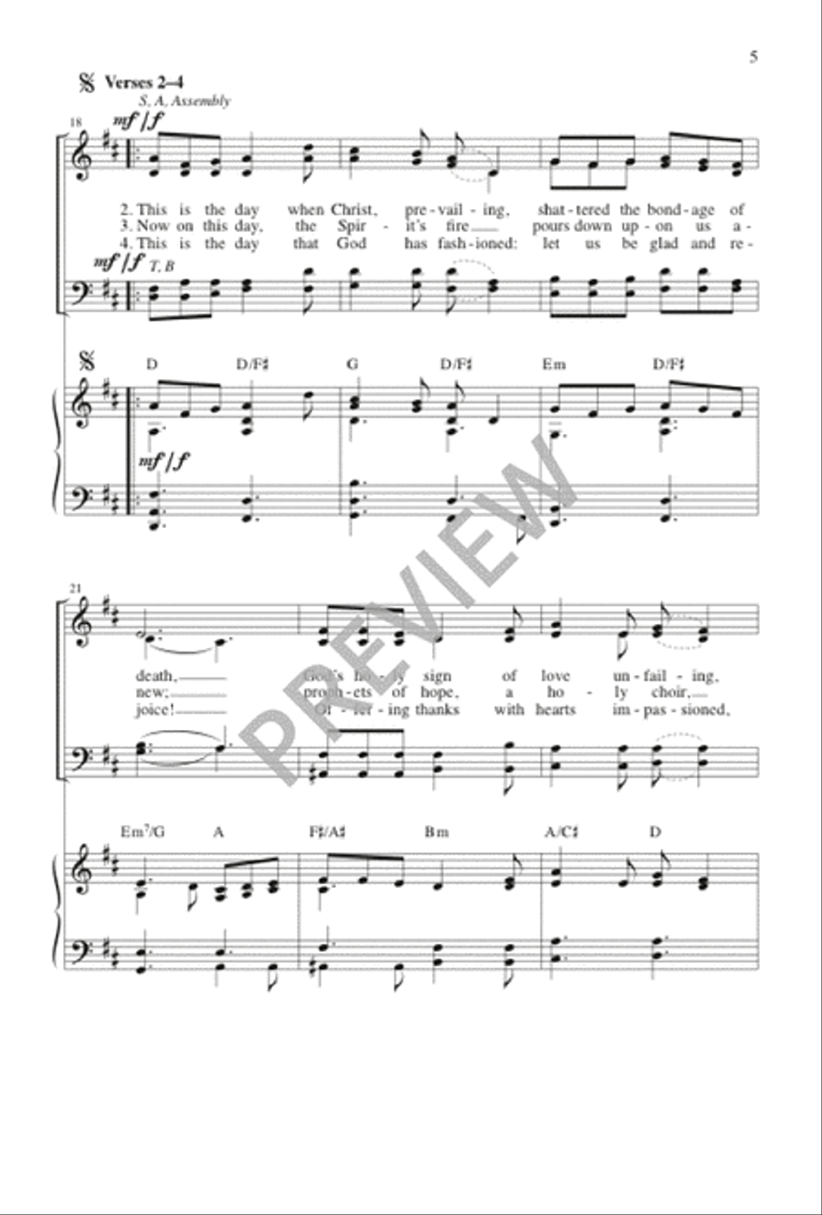 This Is the Day That God Has Fashioned 4-Part scores gallery preview page 6