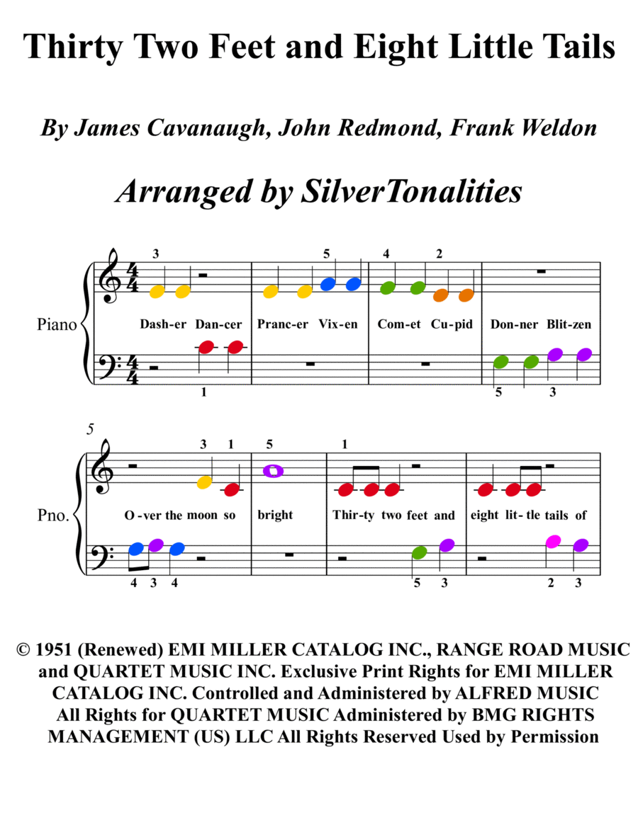 Thirty-two Feet, Eight Little Tails Piano Method scores gallery preview page 1