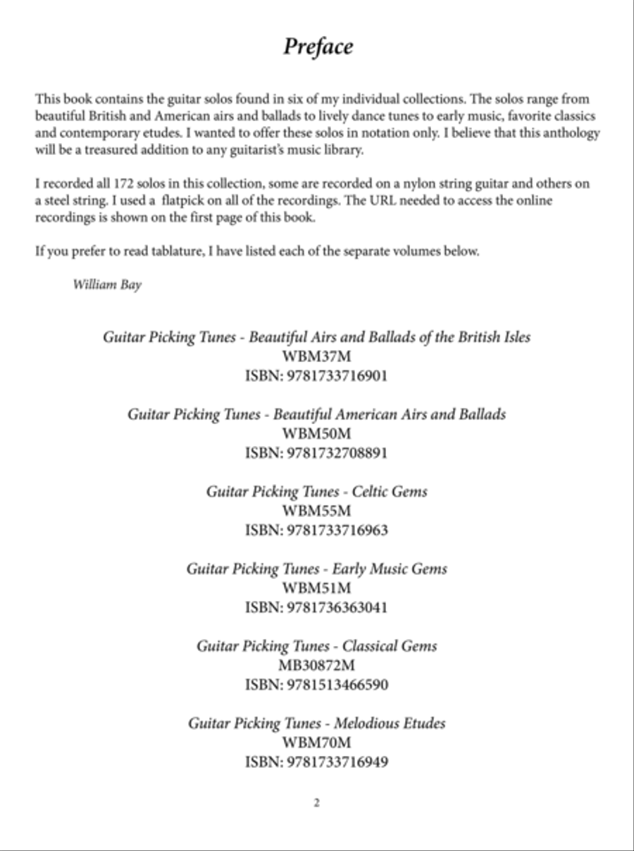 The William Bay Collection - Plectrum Guitar Solo Anthology Acoustic Guitar scores gallery preview page 3