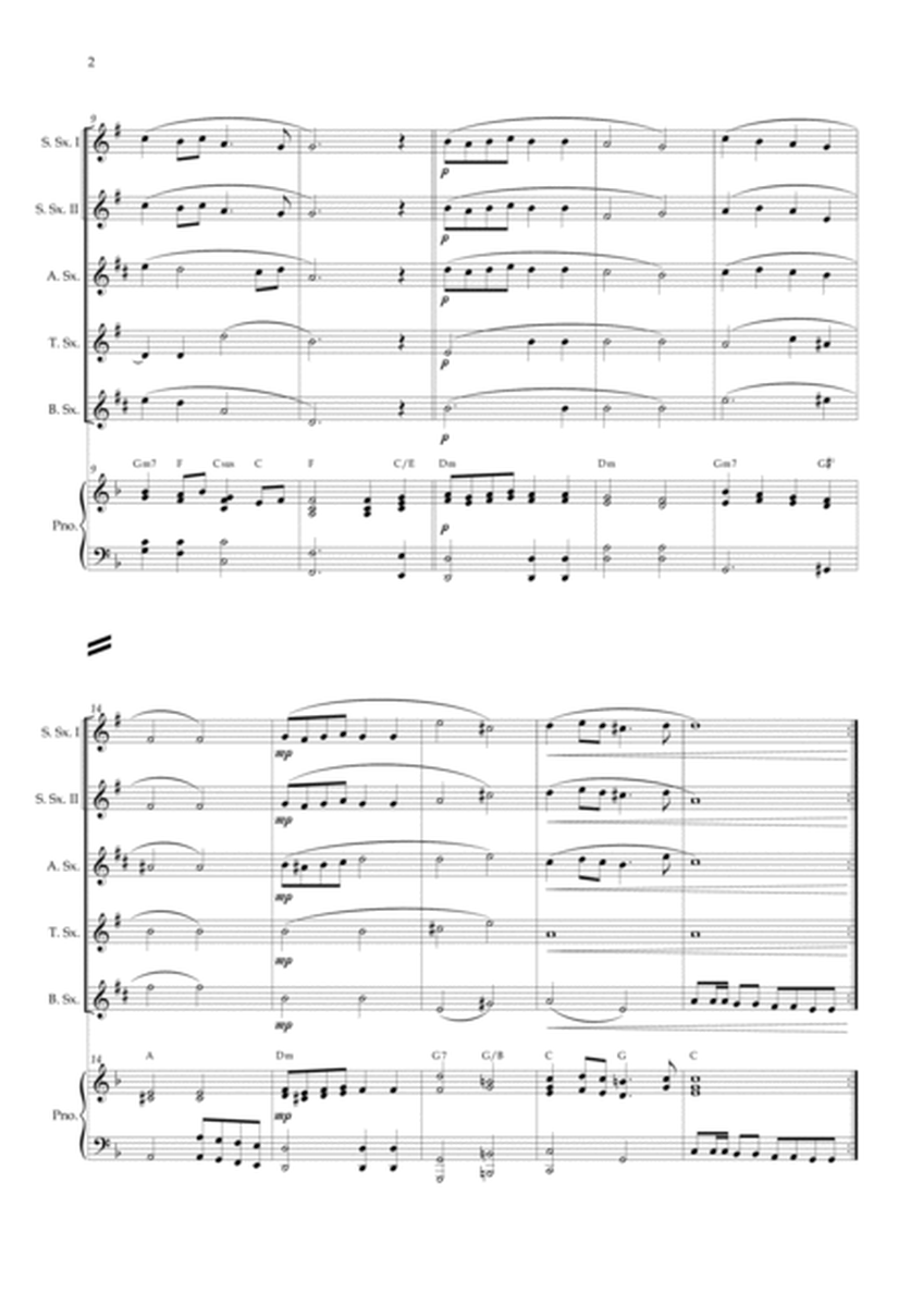 Cantate Domino - Handel (Saxophone Quintet) Piano and chords image number null