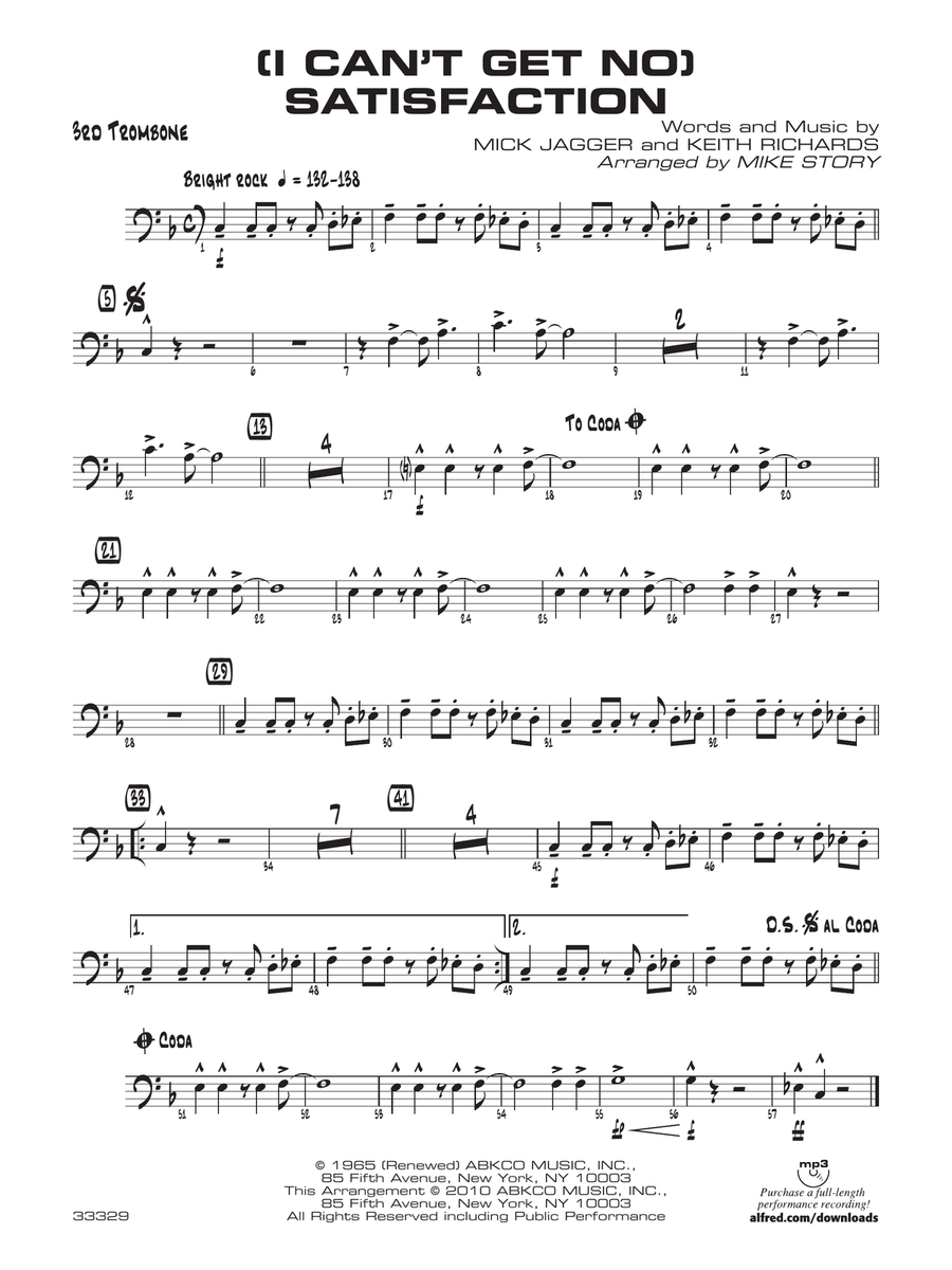 (I Can't Get No) Satisfaction: 3rd Trombone