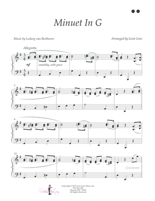 Book cover for Minuet In G (Beethoven) - EASY!
