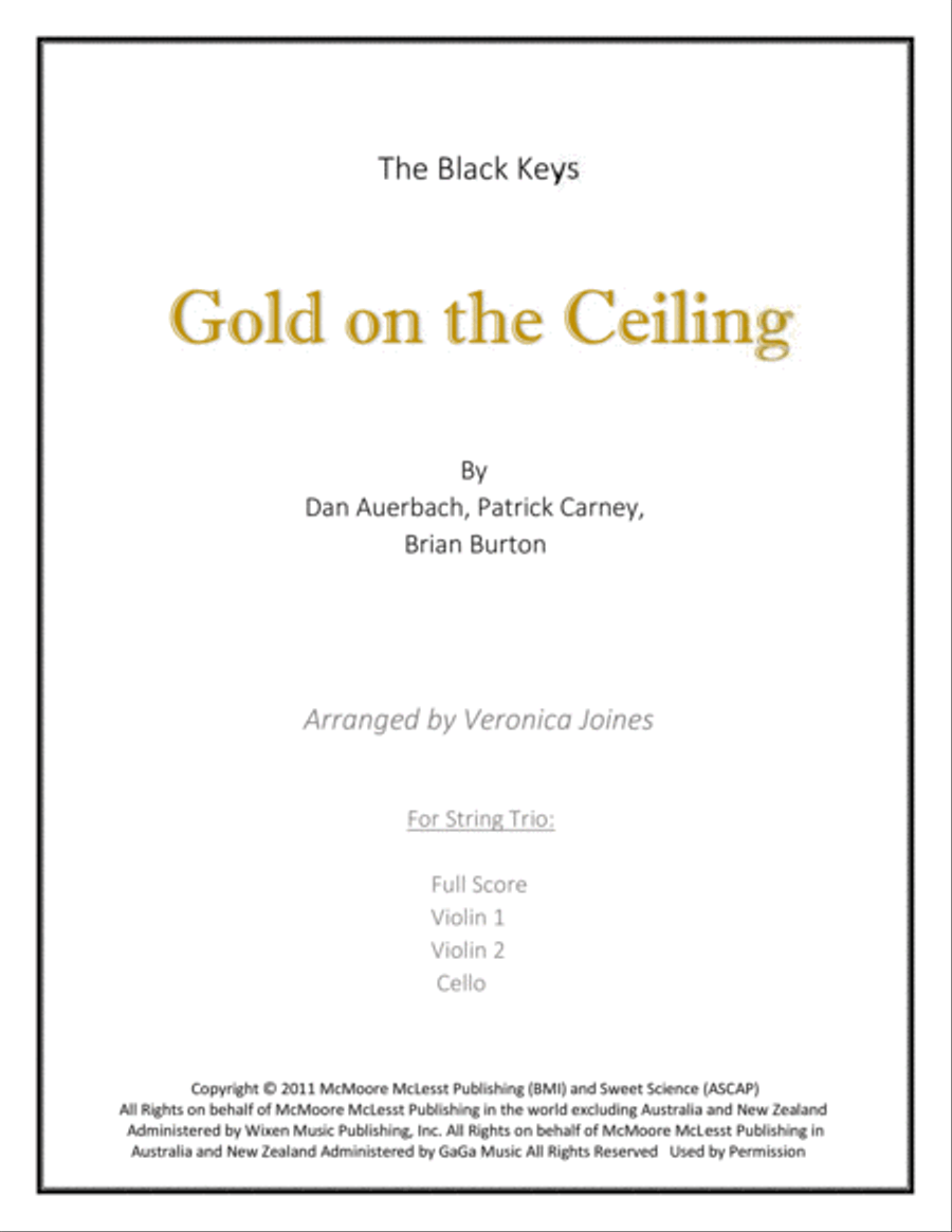 Gold On The Ceiling Gold On The Ceiling String Trio scores gallery preview page 1