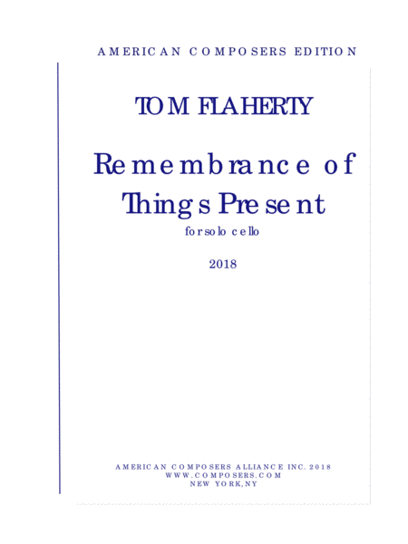 [Flaherty] Remembrance of Things Present