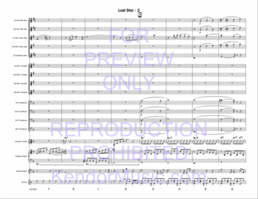 Lost Star (Full Score) Jazz Ensemble scores gallery preview page 3