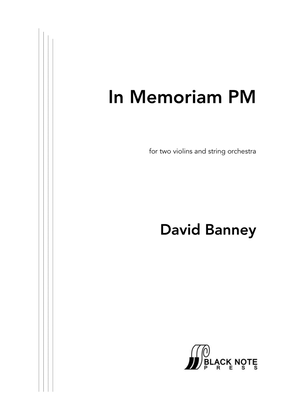 Book cover for In Memoriam PM