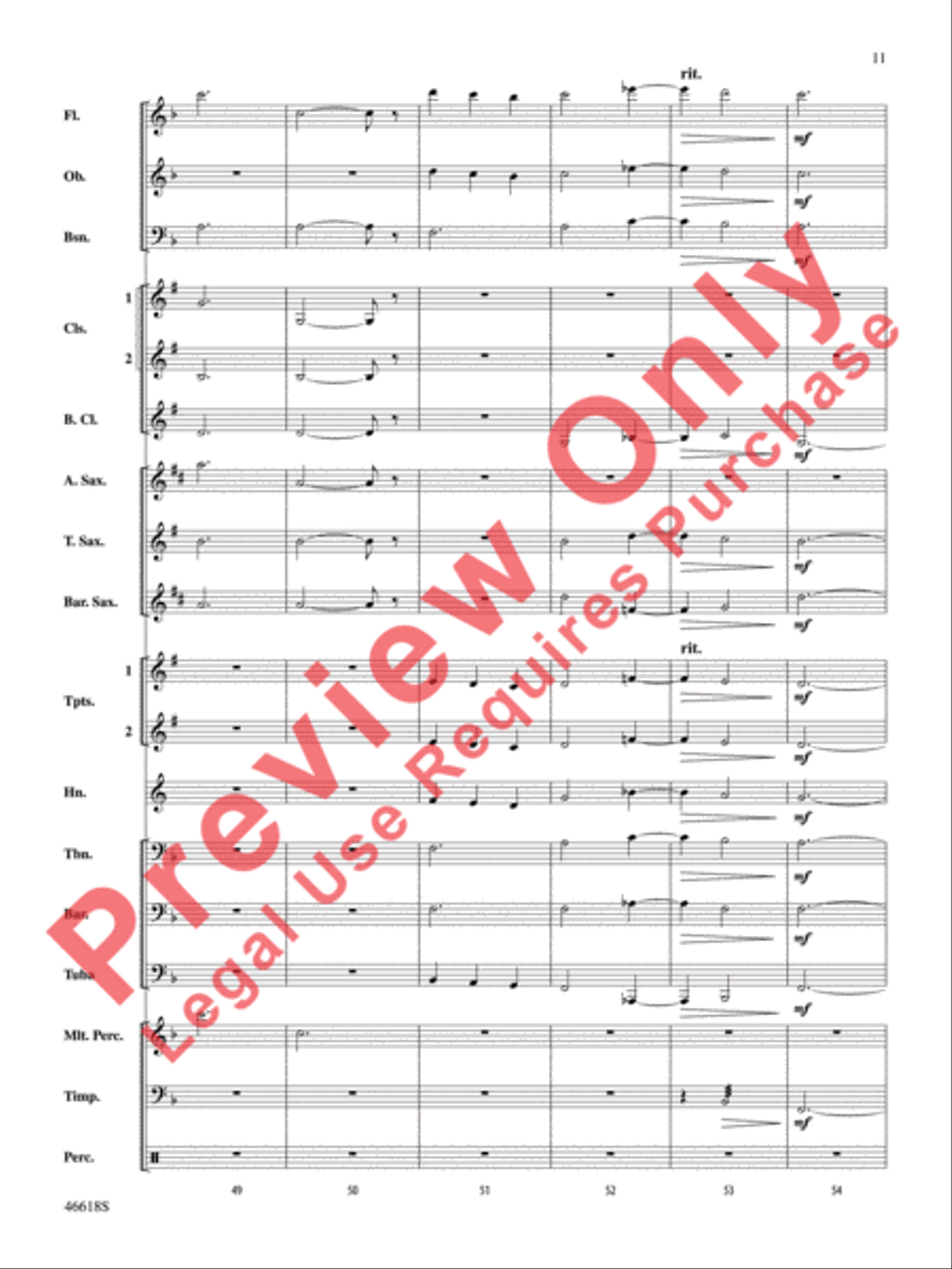 A Ralph Vaughan Williams Portrait Concert Band scores gallery preview page 12