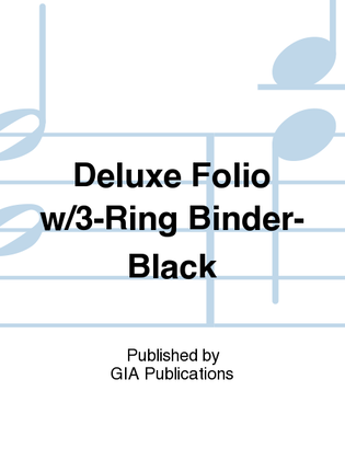 Deluxe Folio with 3-Ring Binder-Black