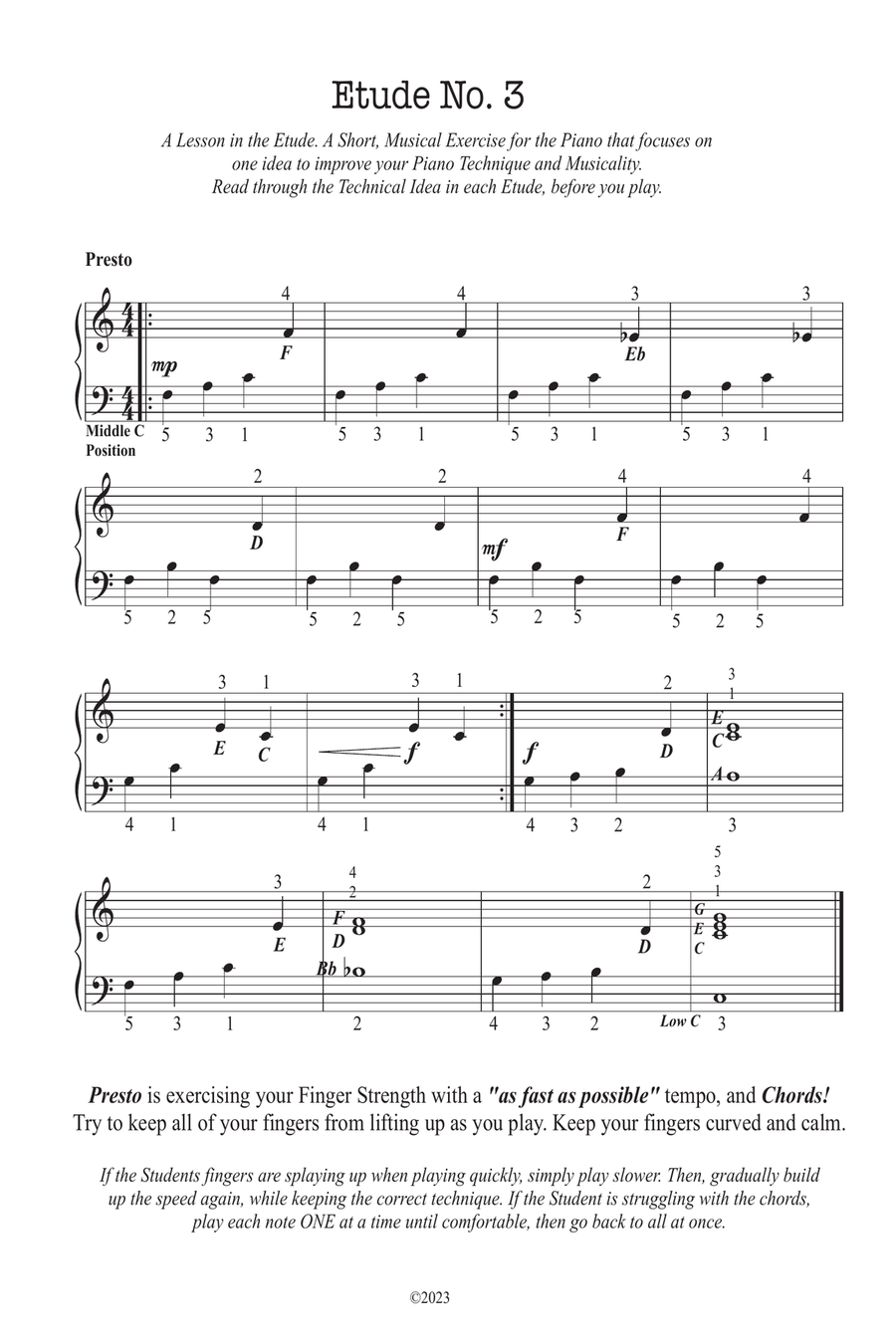 8 Etudes for the Beginner Pianist Piano Method scores gallery preview page 6