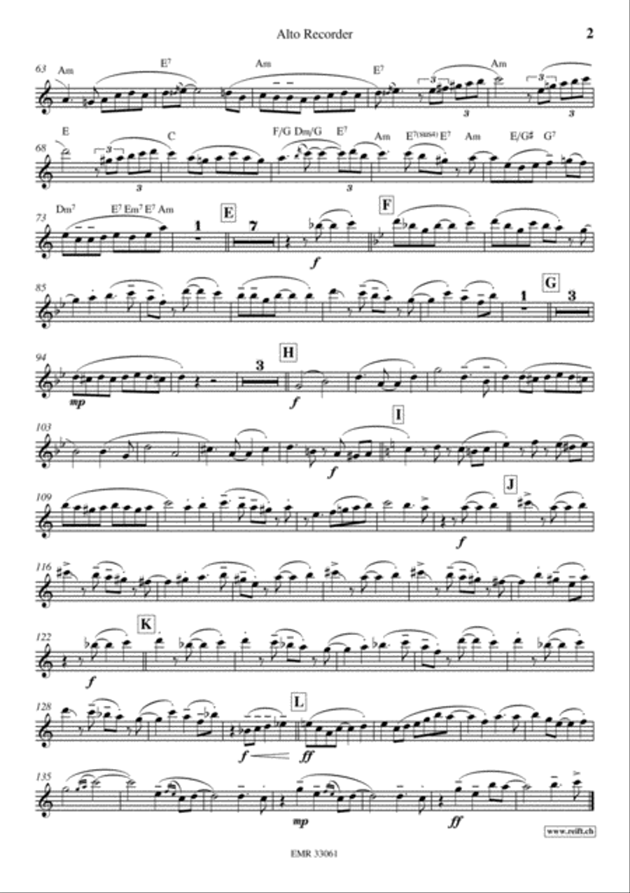 Rondo Alla Turca Alto Recorder scores gallery preview page 3