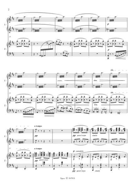 Barcarolle, from "The Tales of Hoffmann", for 2 pianos