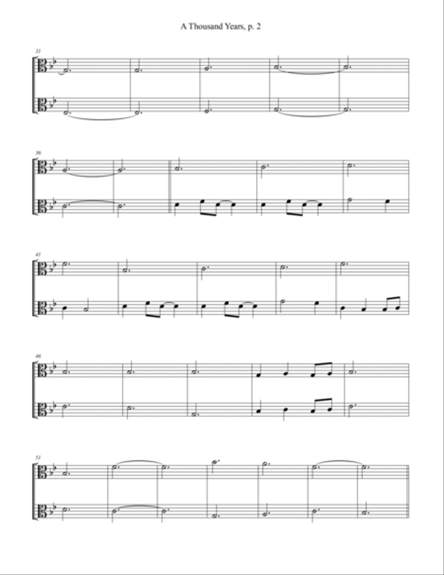 A Thousand Years String Duet scores gallery preview page 2