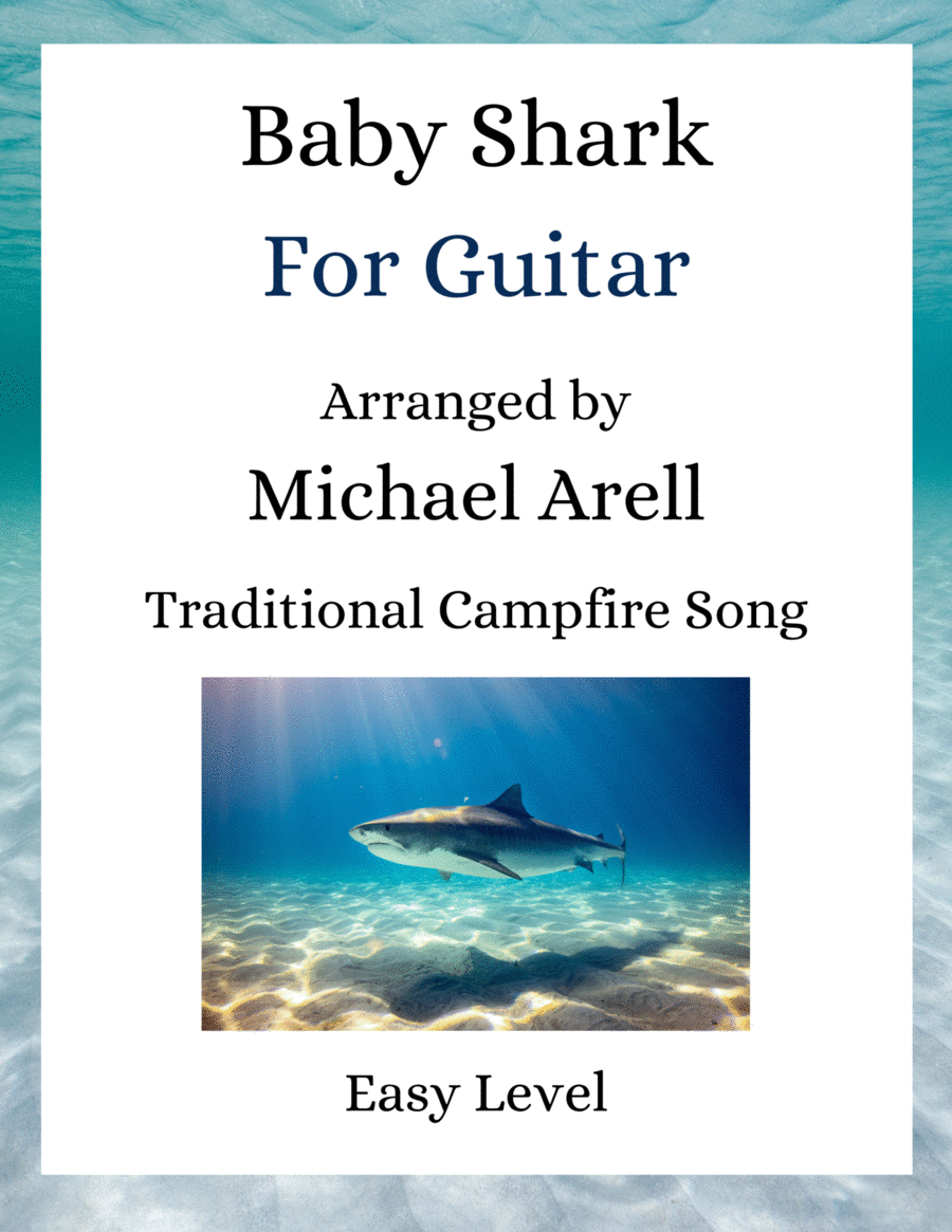 Baby Shark--Easy Guitar Guitar Tablature scores gallery preview page 1